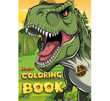 Дитяча розмальовка зі стікерами "Світ хижих динозаврів" CB25, 16 сторінок