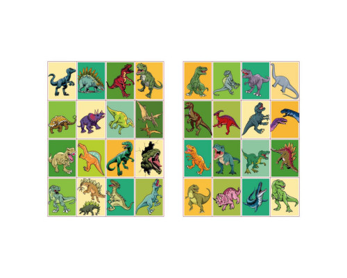 Детская раскраска со стикерами "Мир хищных динозавров" CB25, 16 страниц