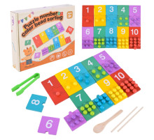 Дитяча дерев’яна іграшка "Цифри" C9412 пазли цифри, бусини