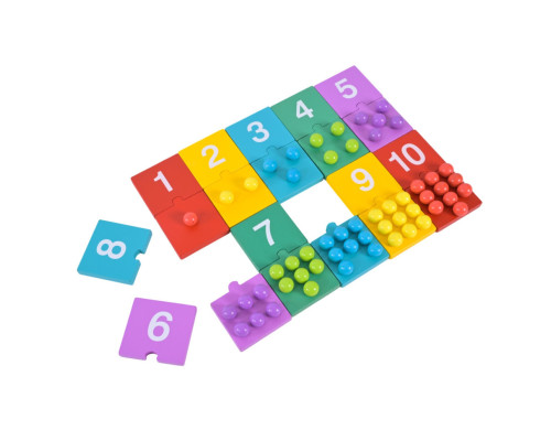Детская деревянная игрушка "Цифры" C9412 пазлы цифры, бусины