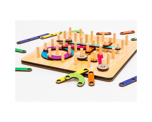 Геометрическая развивающая "Доска Монтессори" Puz-27260, 56 комбинаций