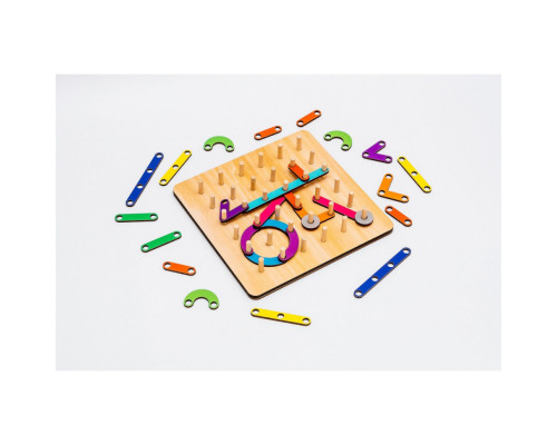 Геометрическая развивающая "Доска Монтессори" Puz-27260, 56 комбинаций