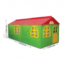 Детский игровой Домик со шторками 02550/23 пластиковый Детский игровой Домик со шторками 02550/23 пластиковый
