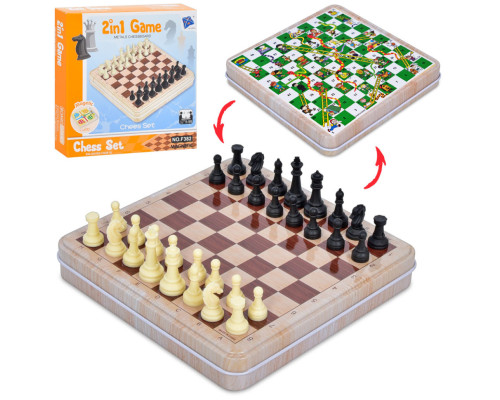 Шахи магнітні 2 в 1 F389 з грою Змійки-драбинки