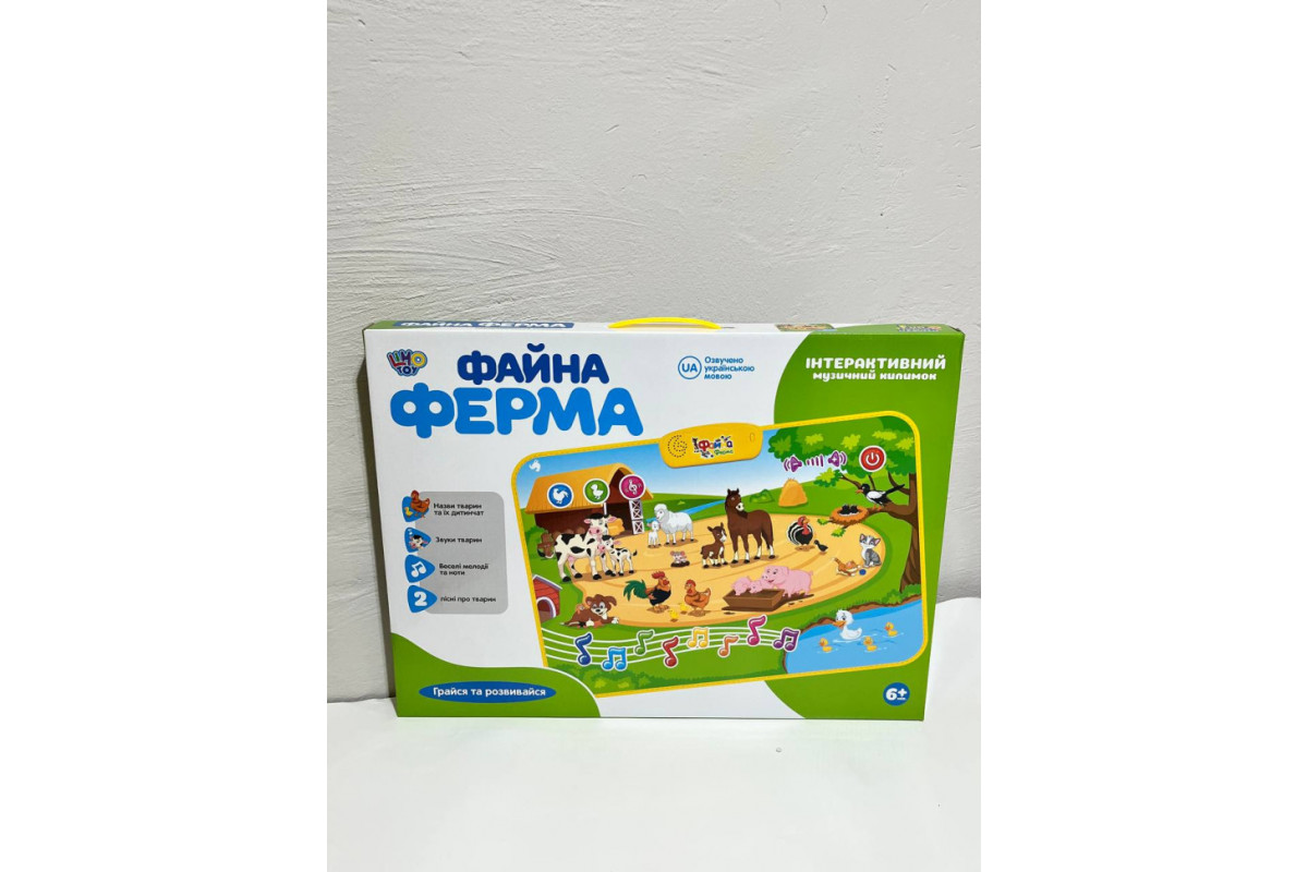 Дитячий розвиваючий килимок Прекрасна ферма M 3455 укр. мовою