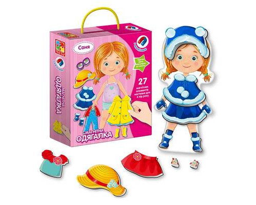 Магнітна гра одягалка "Соня" VT3702-07, 34 елементи одягу