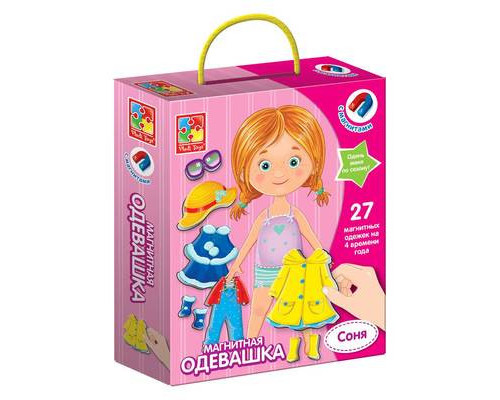 Магнітна гра одягалка "Соня" VT3702-07, 34 елементи одягу