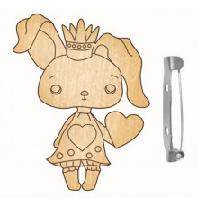 Заготовка брошки для розфарбовування "Зайчик-1" FDZB-034