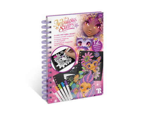 Набор для творчества Раскраска: Узоры на бархате Nebulous Stars 11026, 5 мини маркеров