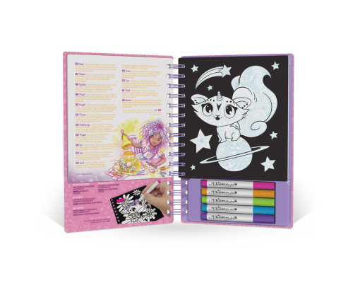 Набор для творчества Раскраска: Узоры на бархате Nebulous Stars 11026, 5 мини маркеров