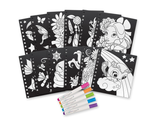 Набор для творчества Раскраска: Узоры на бархате Nebulous Stars 11026, 5 мини маркеров