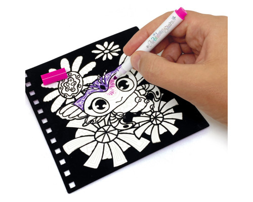 Набор для творчества Раскраска: Узоры на бархате Nebulous Stars 11026, 5 мини маркеров