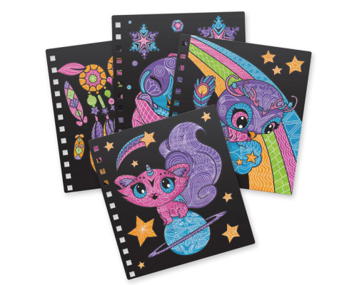 Набор для творчества Раскраска: Узоры на бархате Nebulous Stars 11026, 5 мини маркеров