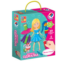 Дитяча магнітна одягалка "Меган і Поллі" VT3702-11, 39 магнітних елементів