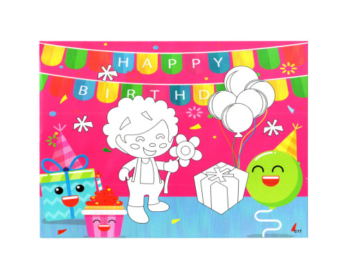 Дитячий набір для творчості "Happy Birthday" MK 5935-11 на клейовій основі