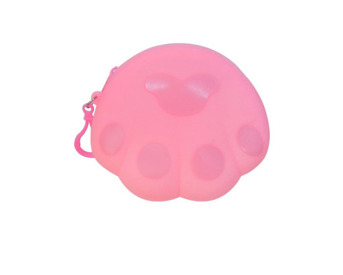 Дитячий гаманець-брелок "Лапка" C44413, 14 х 12 х 2 см Світло-рожевий