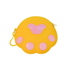 Дитячий гаманець-брелок "Лапка" C44413, 14 х 12 х 2 см Жовтий