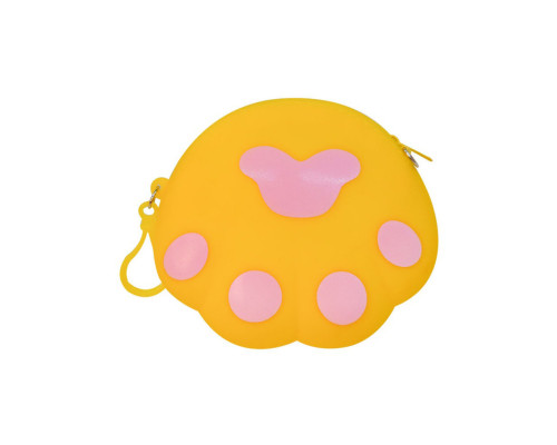 Дитячий гаманець-брелок "Лапка" C44413, 14 х 12 х 2 см Жовтий