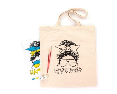 Набір для творчості екосумка-розмальовка "Ukraine" N0003602, 38х42 см