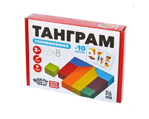 Деревянная головоломка "Танграм 8"  Igroteco 900446, 8 элементов