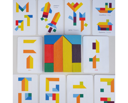 Деревянная головоломка "Танграм 8"  Igroteco 900446, 8 элементов