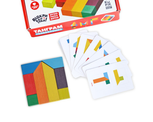 Деревянная головоломка "Танграм 8"  Igroteco 900446, 8 элементов