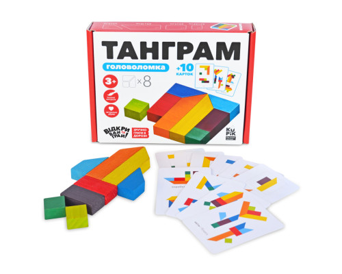 Деревянная головоломка "Танграм 8"  Igroteco 900446, 8 элементов
