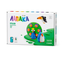 Набір пластиліну "Птахи: Пінгвін, Павлин, Тукан" ЛІПАКА 60026-UA01 самостійно твердіє