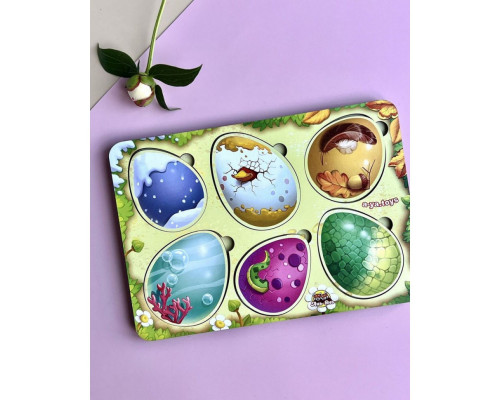 Деревянный пазл-сортер "Кто в яйце?" Ubumblebees (ПСФ085) PSF085