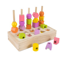 Детская деревянная игрушка "Пирамидка-сортер" C9407, 8 карточек