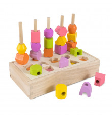 Дитяча дерев’яна іграшка "Пірамідка-сортер" C9407, 8 карток