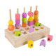 Детская деревянная игрушка "Пирамидка-сортер" C9407, 8 карточек
