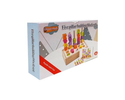 Детская деревянная игрушка "Пирамидка-сортер" C9407, 8 карточек