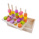 Детская деревянная игрушка "Пирамидка-сортер" C9407, 8 карточек