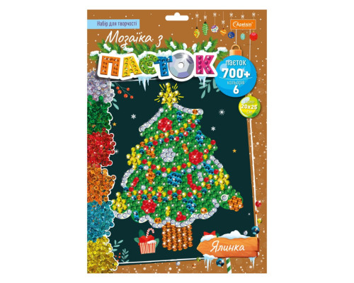 Набір для творчості мозаїка з паєток "Ялинка" НТ-37-01