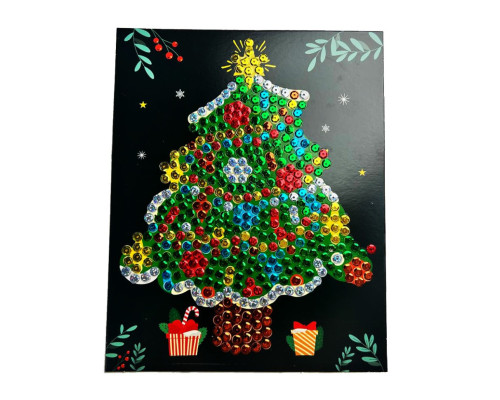 Набір для творчості мозаїка з паєток "Ялинка" НТ-37-01