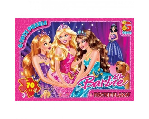 Детский пазл "Barbie" BA007 плакат 70 элементов