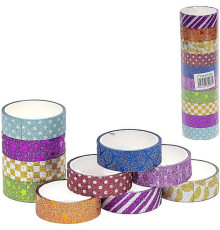 Скотч декоративний 3D блискучий з малюнком №68