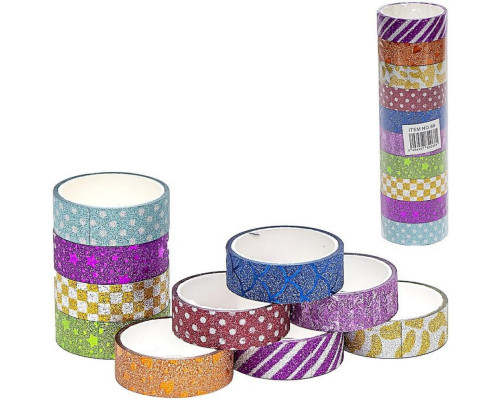 Скотч декоративний 3D блискучий з малюнком №68