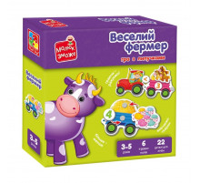 Детская настольная игра "Веселый фермер" VT2100-13 с липучками