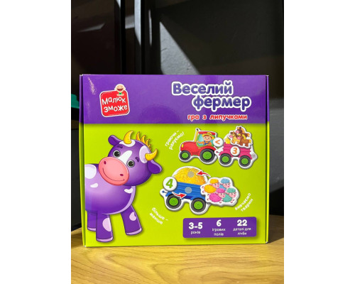 Дитяча настільна гра "Веселий фермер" VT2100-13 з липучками