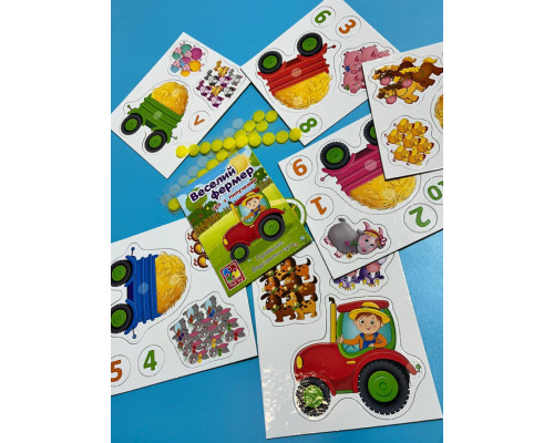 Дитяча настільна гра "Веселий фермер" VT2100-13 з липучками