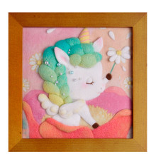 Набір для творчості "Казковий єдиноріг" YG0251N валяння картини, 18х18 см