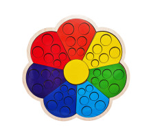 Сортер з картками "Квітка-семиквітка-1" Ubumblebees (ПСД214) PSD214 дерев'яний