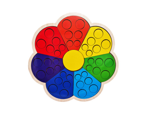 Сортер с карточками "Цветик-семицветик-1" Ubumblebees (ПСД214) PSD214 деревянный