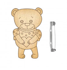 Заготовка брошки для розфарбовування "Ведмедик-3" FDZB-040