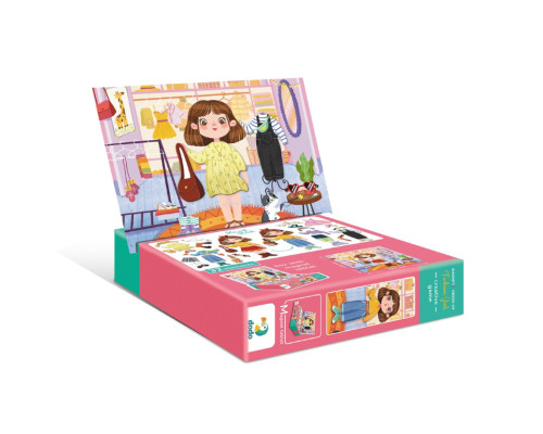 Магнітна гра "Одягалка Модниця" 200243, 1 магнітна дощечка, 32 магніти