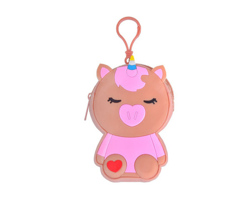 Дитячий гаманець-брелок "Єдиноріг" C44408, 8 х 11 х 3 см Коричневий