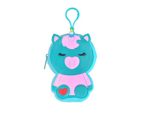 Дитячий гаманець-брелок "Єдиноріг" C44408, 8 х 11 х 3 см Зелений