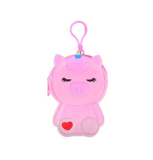 Дитячий гаманець-брелок "Єдиноріг" C44408, 8 х 11 х 3 см Світло-рожевий